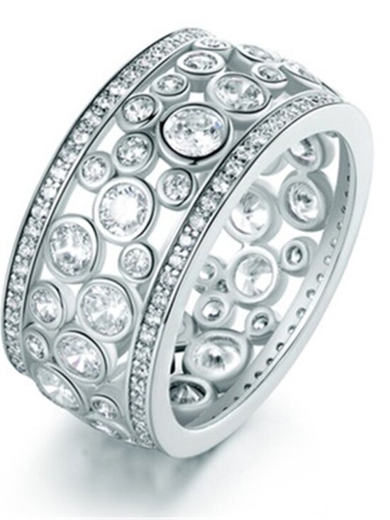 Jewelry - Double Layer Silver Hollow Fashion Rings for Women, PD397